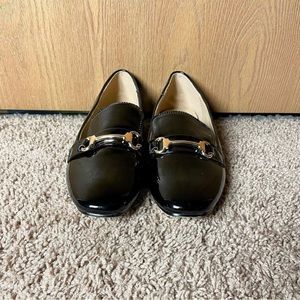 black loafers